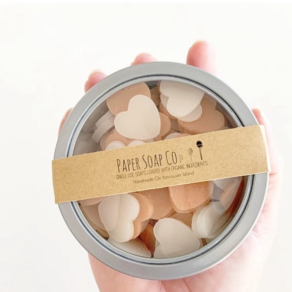 Mini paper heart soap set - Picture 1 of 4